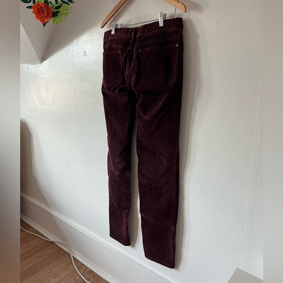 EUC Free People corduroys sz 29 deep plum orchid skinny 5-pocket ankle 30 inseam - Picture 5 of 12